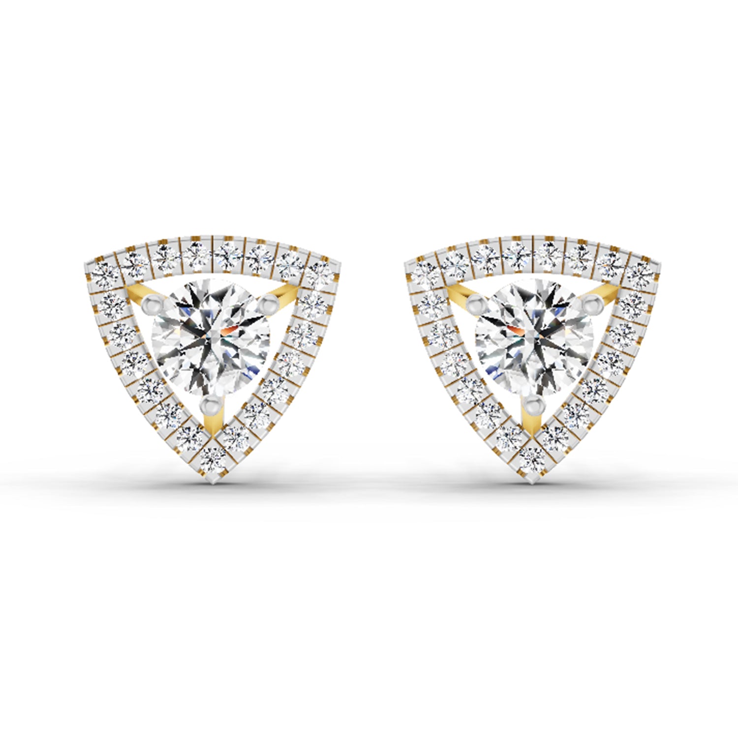 1.9 Carat Halo Diamond Earrings 14K
