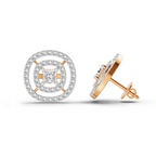 1.14 Carat Round Stud Earrings 14K - Rose Gold