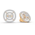 1.14 Carat Round Stud Earrings 14K - Rose Gold