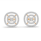 1.14 Carat Round Stud Earrings 14K - Rose Gold