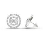1.14 Carat Round Stud Earrings 14K - White Gold