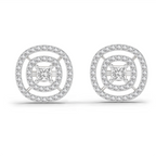 1.14 Carat Round Stud Earrings 14K - White Gold