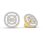 1.14 Carat Round Stud Earrings 14K