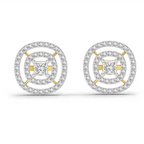 1.14 Carat Round Stud Earrings 14K