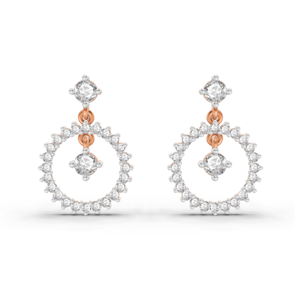 0.80 Carat Drop Earrings 14K - Rose Gold