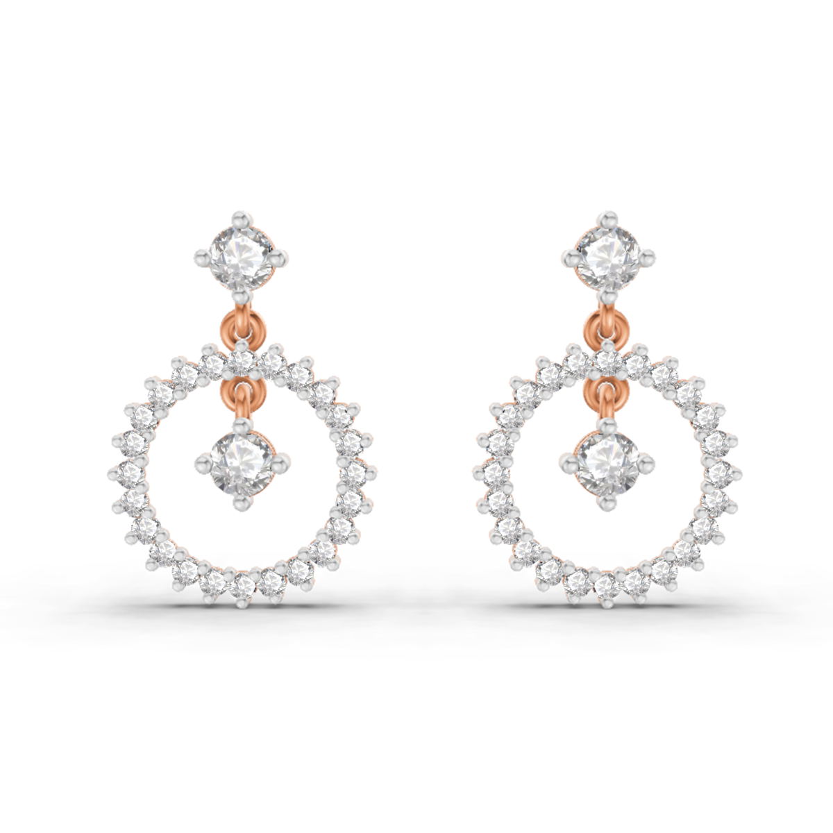 0.80 Carat Drop Earrings 14K - Rose Gold