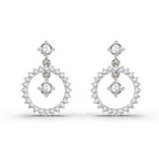 0.80 Carat Drop Earrings 14K - White Gold
