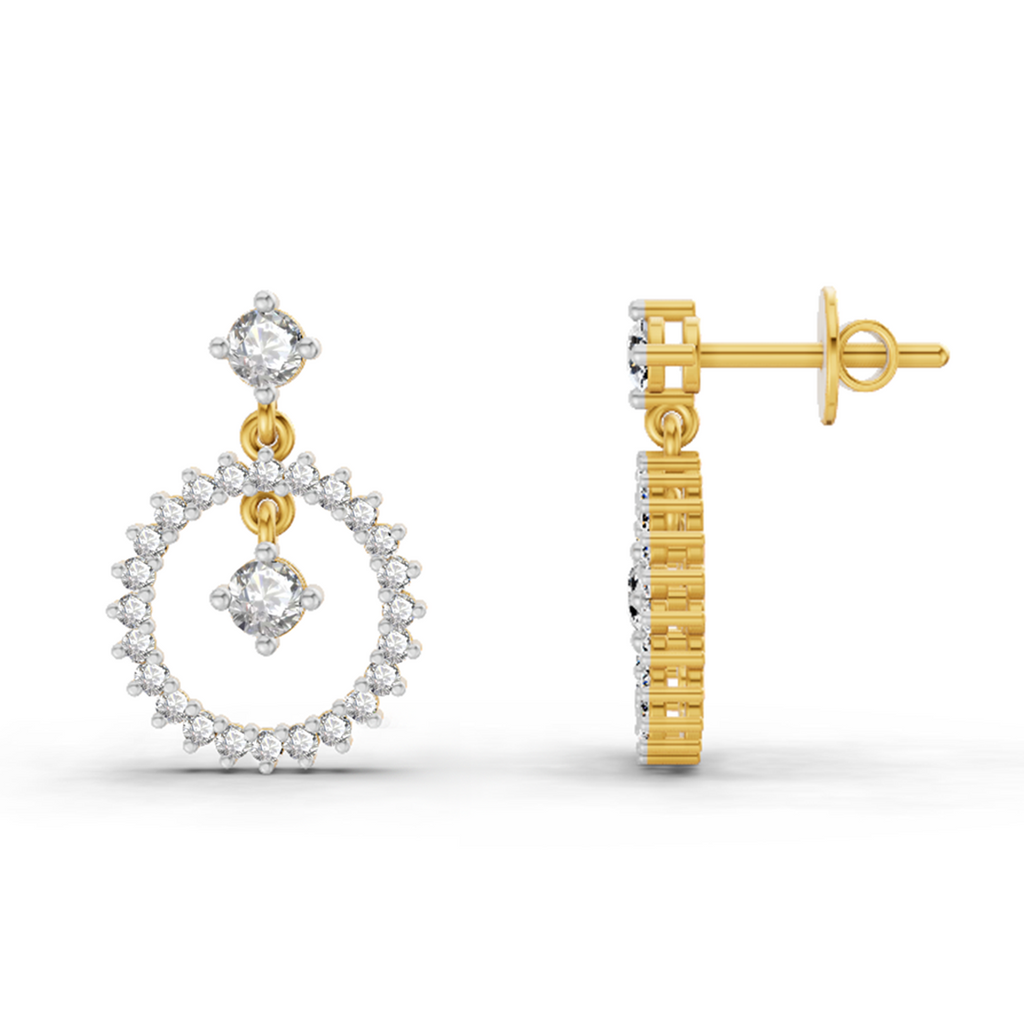 0.80 Carat Drop Earrings 14K