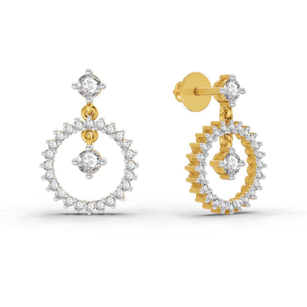 0.80 Carat Drop Earrings 14K