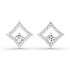 0.79 Carat Round Kite Stud Earrings 14K - Rose Gold