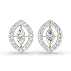 0.79 Carat Halo Stud Earrings 14K