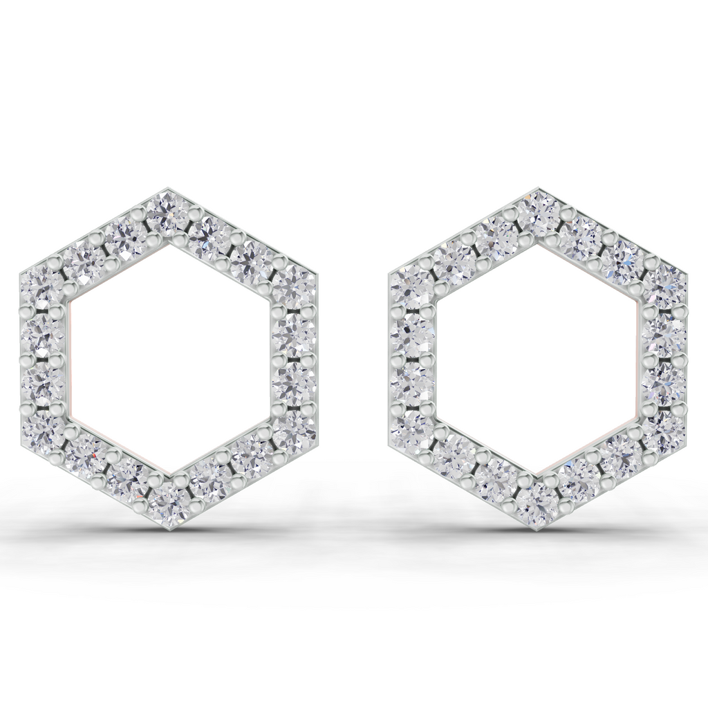 0.9 Carat Diamond Earrings 14K - Rose Gold