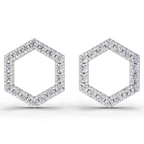 0.9 Carat Diamond Earrings 14K - Rose Gold