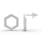 0.9 Carat Diamond Earrings 14K - White Gold