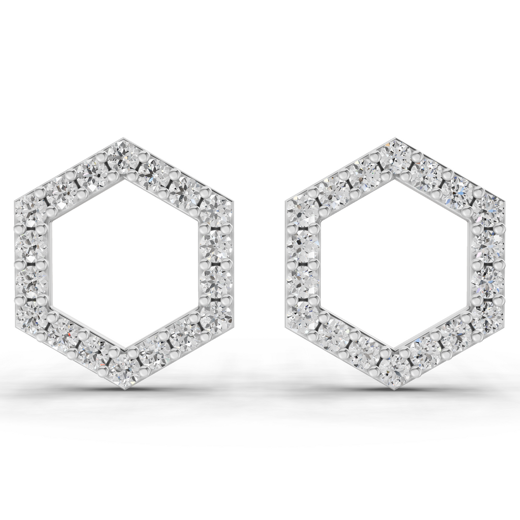 0.9 Carat Diamond Earrings 14K - White Gold