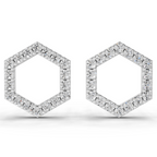 0.9 Carat Diamond Earrings 14K - White Gold