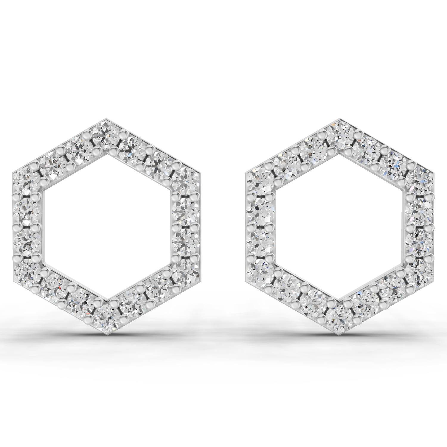 0.9 Carat Diamond Earrings 14K - White Gold