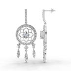 5.19 Carat Dream catcher Diamond Earrings 14K - White Gold