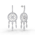 5.19 Carat Dream catcher Diamond Earrings 14K - White Gold