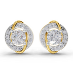 1.09 Carat Celestial Swirl Studs Earrings 14K