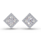 0.81 Carat Square Diamond Earrings 14K - Rose Gold