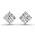 0.81 Carat Square Diamond Earrings 14K