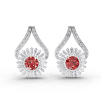1.82 Carat Baguette Taper Diamond Earrings 14K - White Gold