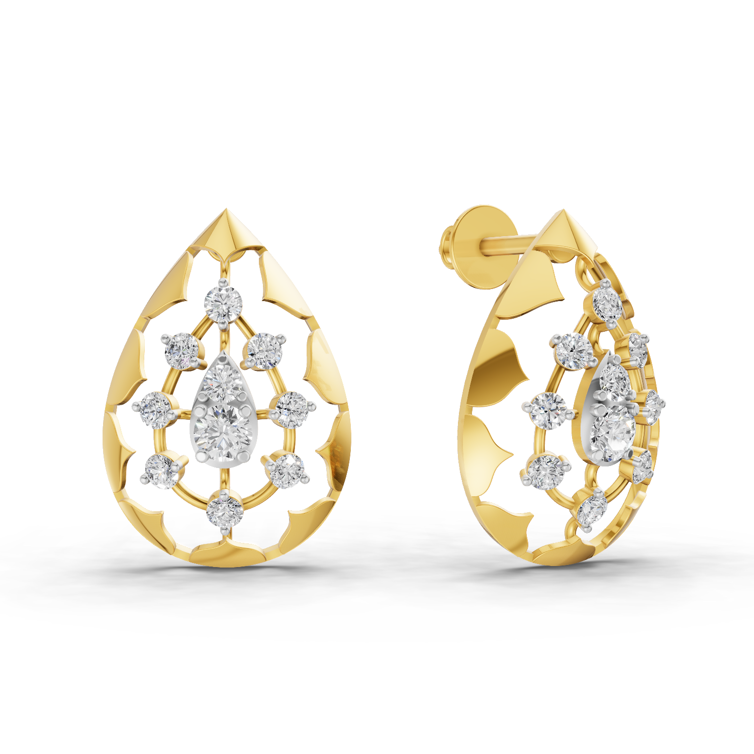 0.46 Carat Diamond Earrings 14K