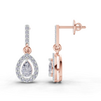 1.04 Carat Celeste Pear Drops Earrings 14K - Rose Gold