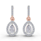 1.04 Carat Celeste Pear Drops Earrings 14K - Rose Gold