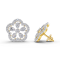 1.56 Carat Celestia Flower Studs Earrings 14K