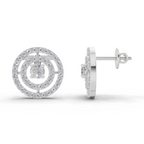 1.14 Carat Eternal Halo Diamond Studs Earrings 14K - White Gold
