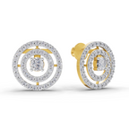 1.14 Carat Eternal Halo Diamond Studs Earrings 14K