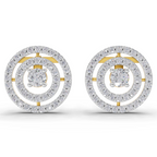 1.14 Carat Eternal Halo Diamond Studs Earrings 14K
