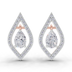 1.52 Carat Dewdrop Studs Earrings 14K - Rose Gold