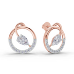 1.32 Carat Seraphina Circle Studs Earrings 14K - Rose Gold