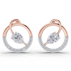 1.32 Carat Seraphina Circle Studs Earrings 14K - Rose Gold