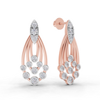 1.04 Carat Diamond Earrings 14K - Rose Gold