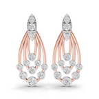 1.04 Carat Diamond Earrings 14K - Rose Gold