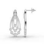1.04 Carat Diamond Earrings 14K - White Gold