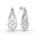 1.04 Carat Diamond Earrings 14K - White Gold