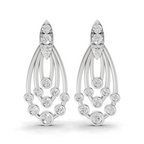 1.04 Carat Diamond Earrings 14K - White Gold