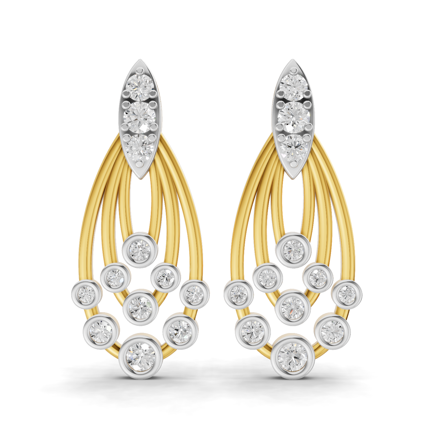 1.04 Carat Diamond Earrings 14K