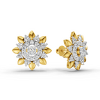 1.27 Carat Lotus Diamond Earrings 14K
