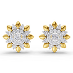 1.27 Carat Lotus Diamond Earrings 14K