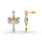 1.31 Carat Lotus Diamond Earrings 14K