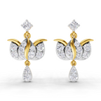 1.31 Carat Lotus Diamond Earrings 14K