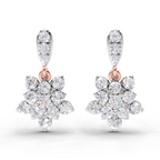 0.98 Carat Lotus Diamond Earrings 14K - Rose Gold