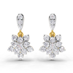 0.98 Carat Lotus Diamond Earrings 14K