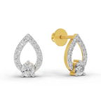 0.64 Carat Aurora Pear Studs Earrings 14K